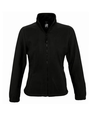 SOLS Dames/dames North Full Zip Fleece Jacket (Zwart)