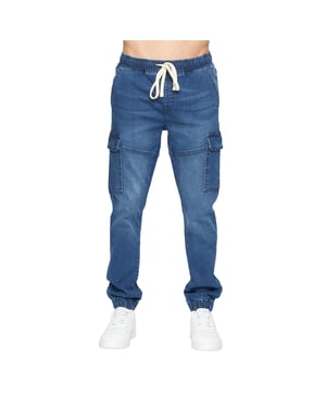 Crosshatch Heren Malimore Gesloten Enkellange Cargo Jeans (Stone Wash)