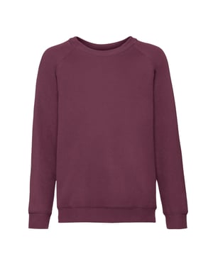 Fruit of the Loom Klassiek Raglan Sweatshirt voor kinderen/Kinderen (Bourgondië)