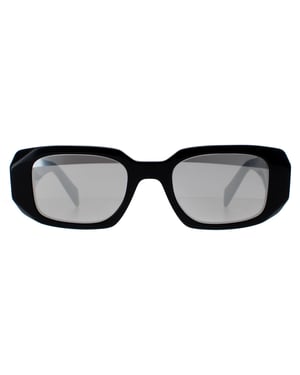 Prada PR17WS 1AB2B0 zwart lichtgrijs spiegelzilver zonnebril