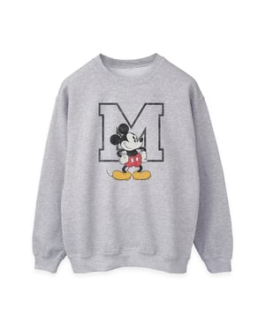Disney Dames/Dames Klassiek M Mickey Mouse Sweatshirt (Heide Grijs)