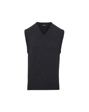 Premier Heren gebreid mouwloos sweatvest (Houtskool)
