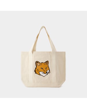 Vossenkop boodschappentas - Maison Kitsune - Katoen - Beige