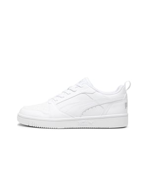 Men's Puma Rebound v6 Low Trainers in Grey White