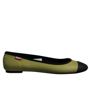 Hunter Origineel Ballet Dames Olijf Schoenen