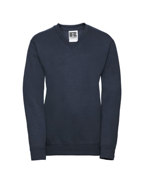 Russell Collection Sweatshirt met V-hals voor kinderen/Kinderen (Franse marine)