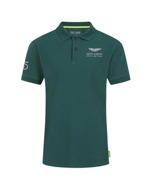 Aston Martin F1 Sebastian Vettel Coureur Heren Groen Poloshirt
