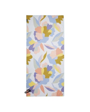 Regatta Abstract gebloemde microvezel strandhanddoek (Blauw/roze)
