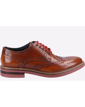 Base London Woburn Leren Heren Tan Brogues Schoenen