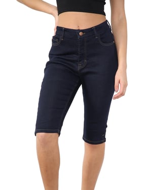 MYT Magic Shaping denim shorts met hoge taille, indigo voor dames