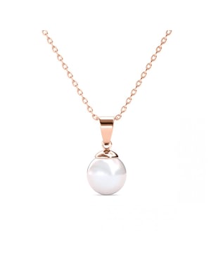Volle Maan Parel Ketting en Hanger - Imitatie Parel