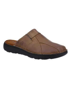 Hush Puppies Heren Carson Leren Muiltjes (Bruin)