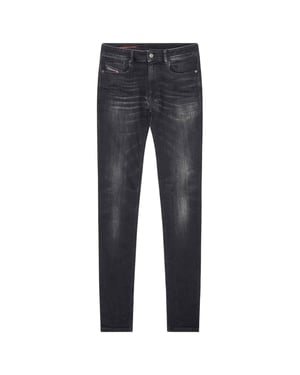 Diesel Sleenker vernietigde versterkte denim zwarte skinny jeans