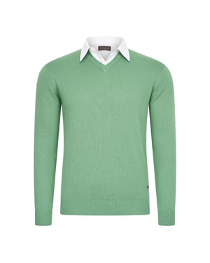 Cappuccino Italia Trui Mock Pullover Groen