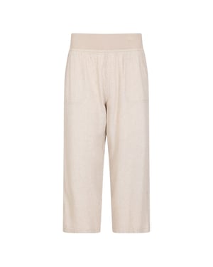 Mountain Warehouse Dames/Dames Skye Linnen Mix Capri (Beige)