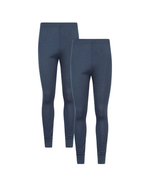 Mountain Warehouse Heren Talus Base Layer Broek (Set van 2) (Marine)