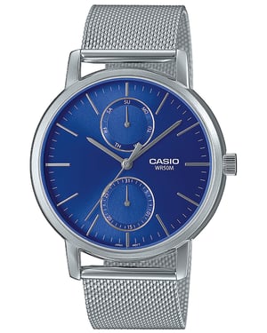 Casio Casio Collectie Heren Zilveren Horloge MTP-B310M-2AVEF