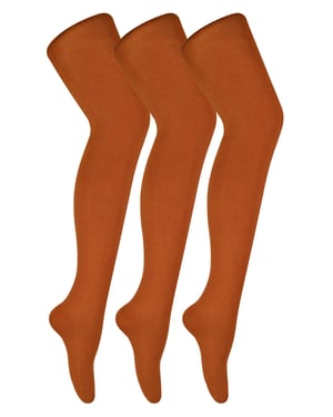 3 paar dames gekleurde ondoorzichtige 80 denier panty's - Pottenbakkersklei