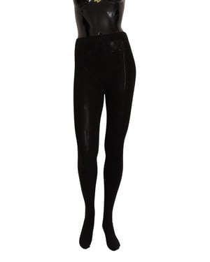 Dolce & Gabbana Zwarte wollen stretch panty kousen voor dames