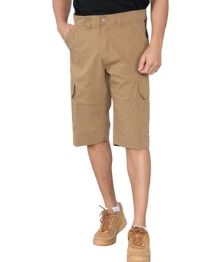 Heren cargo multi-pocket sneldrogende shorts in kaki