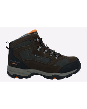 Hi-Tec Storm Wide Heren Wandelschoenen Van Donkerbruin/Donker Taupe Suède