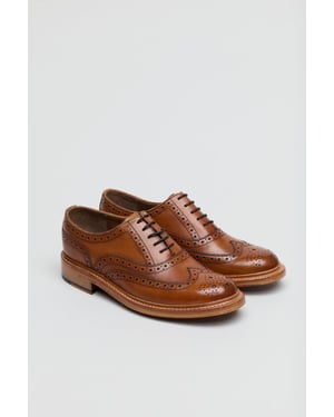 Ben Sherman Sugarman Brogue Leer Heren Tan Veterschoenen