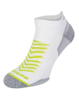 Hi Viz hardloopsokken | Comodo | Lichtgewicht Anti Blaar Sportsokken | Reflecterende Coolmax-sokken - Witte Kalk