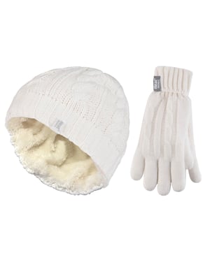 Heat Holders - Damesmuts en handschoenenset voor de winter - Room