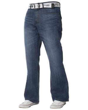 Kruze Heren Bootcut Denim Jeans
