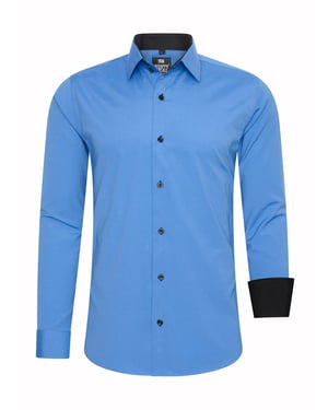 Rusty Neal Overhemden Overhemd Slim Fit Blauw