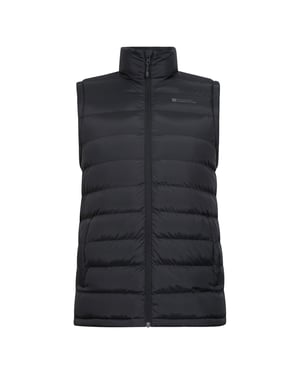 Mountain Warehouse Gewatteerd gilet met imitatiebont voor heren (Zwart)