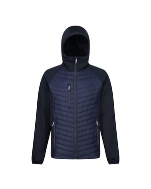 Regatta Heren Navigate Quilted Hybride Jas (Marine/Seal Grijs)