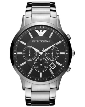 Emporio Armani Renato Heren Horloge Zilverkleurig AR2460