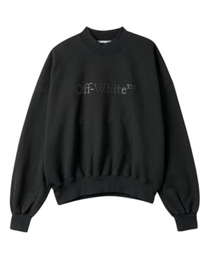 Gebroken wit Bookish Laund boxy fit zwart sweatshirt