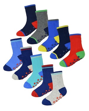10 paar antislip katoenen babysokken voor jongens met sterren - Stijl 2