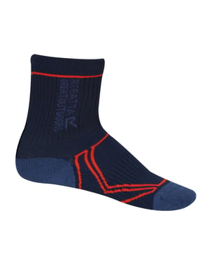Regatta Grote Buitenkinderen/Kinderen 2 seizoenen Coolmax Trek & Trail Sokken (Navy/Amber Glow)