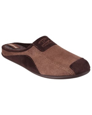 Cotswold Westwell Stoffen Heren Bruine Pantoffels