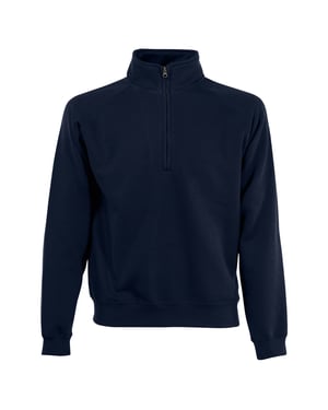 Fruit Of The Loom Heren Ritssluiting Neck Sweatshirt (Donker Marine)