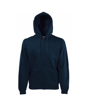 Fruit Of The Loom Heren Met Ritssluiting Sweatshirt Met Capuchon / Hoodie (Donker Marine)