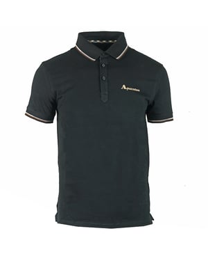 Aquascutum merklogo zwart poloshirt