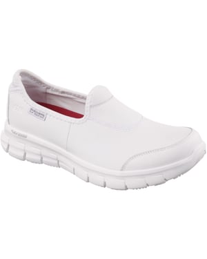 Skechers Workwear Sure Track Dames Sneakers Van Wit Leer