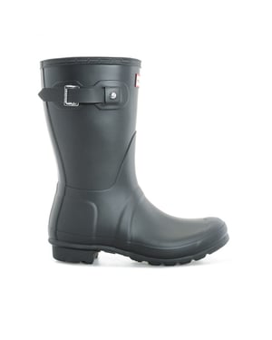 Hunter Original lage regenlaarzen voor dames, zwart