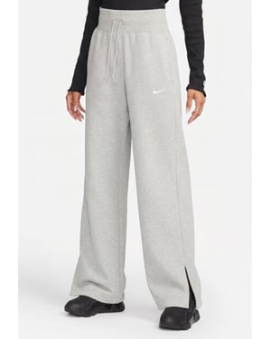 Nike Dames Phoenix Fleece Joggers met wijde pijpen in Grijs