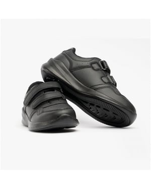 MARLING EASY SNR Unisex Kinderen Leren School schoenen Zwart