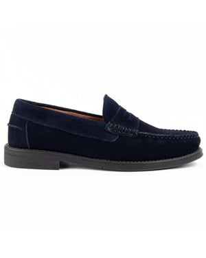 Purapiel Mocassin Moretto4 Blauw
