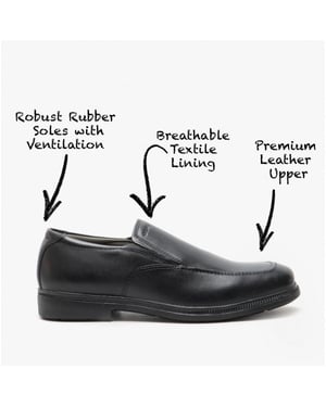FEDERICO D Jongens Leren Schoenen Zwart