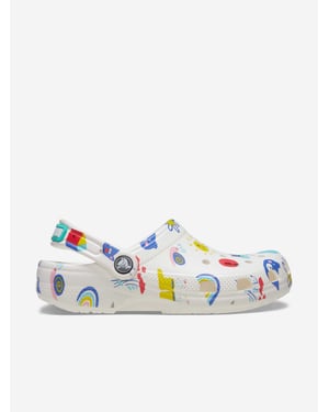Crocs Classic Graphic Thermoplastische Witte/Multi Mocassins