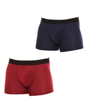 Verpakking van 2 Gevoelige Bamboe Boxers A0C7M Heren