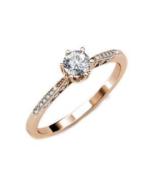 Destiny Ring - Roségoud en kristal