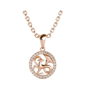 Steenbok Zodiac Hangers - Roségoud en Kristal